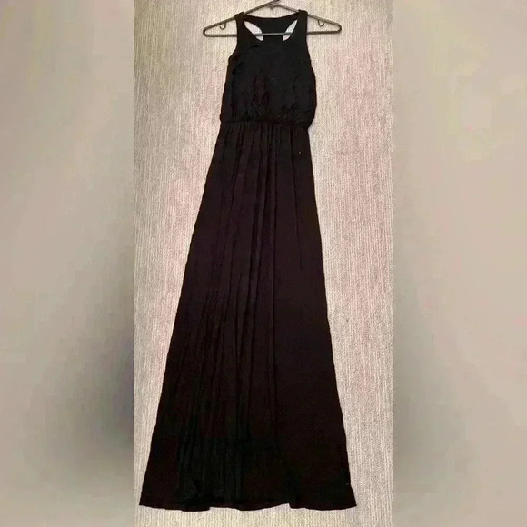 SMALL BLACK MAXI DRESS (soft and stretchy!) - Picture 1 of 4